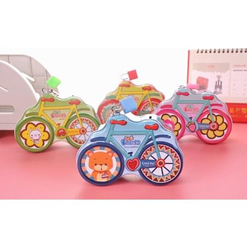 1PC Bicycle Piggy Bank Money Box Metal Piggy Coin Bank Money Saving Box Home Decoration Figurines Craft Gift For Kids LG 001
