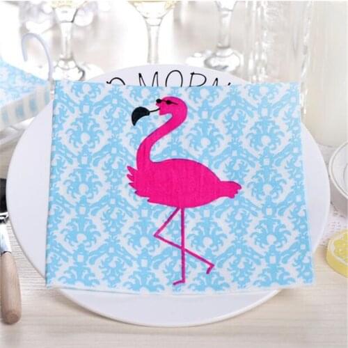 20pcs Flamingo Napkin Paper Flamingo Theme Wedding Party Decorations Summer Pool Beach Birthday Decoration Kids Party Supplies