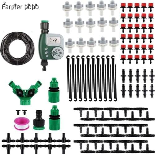 30m Drip Irrigation Kit,Patio Plant Watering Kit Garden Agriculture Greenhouse Mist Cooling Irrigation System Automatic Micro