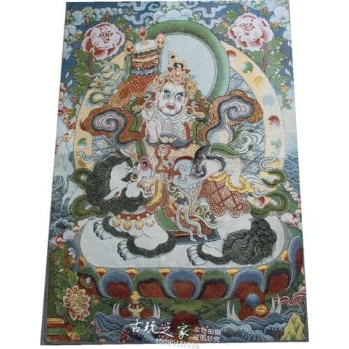 36 inch Tibet Silk embroidery gold silk embroidery,Treasure star Thangka Paintings Mural