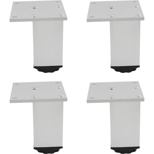 4 Pack Adjustable Furniture Leg,Aluminum Alloy Support Feet Heavy Duty Legs for Sofa Bed Desk TV Cabinet Couch Dresser Table 8cm