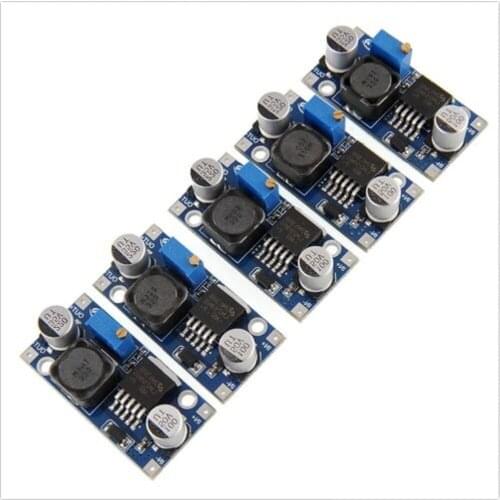 5pcs LM2596: DC Adjustable Buck Converter Step Down Power Supply Module 1.23-30V lzx