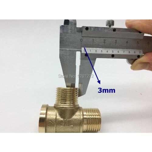 Free shipping Copper pipe fitting G1/2" female and male tee Pipe fitting, plumbing copper fittings, copper three contact