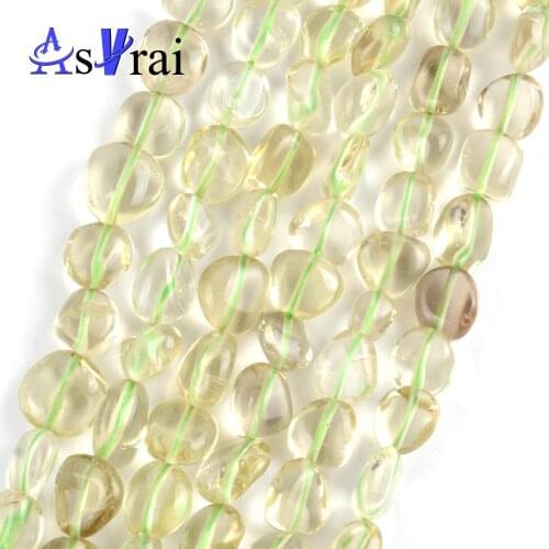 Natural Stone Irregular Green Crystal Beads For Jewelry Making 8mm-10mm Spacer Loose Beads Diy Bracelets Jewellery Strand 15"