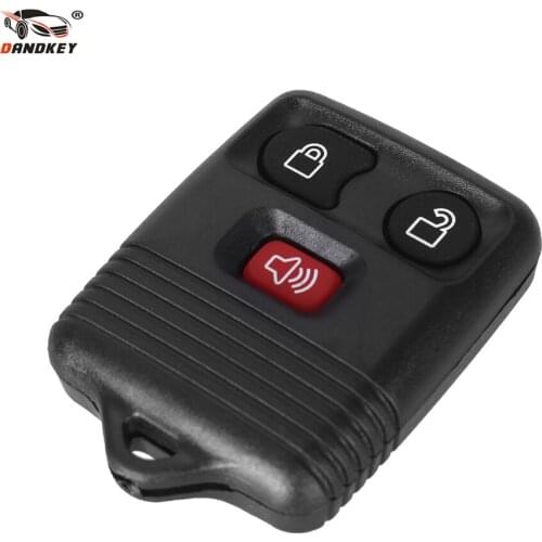 DANDKEY For Ford 3 Buttons Remote Key Keyless Entry Shell Fob Transmitter Alarm Clicker Smart Replacement Remote Key Shell