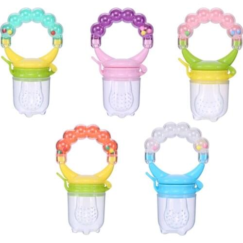 Baby Tasteless Silicone Pacifier Fruits and vegetables Rattle Chew Infant Molar pacifier Teether A pacifiers that can hold fruit