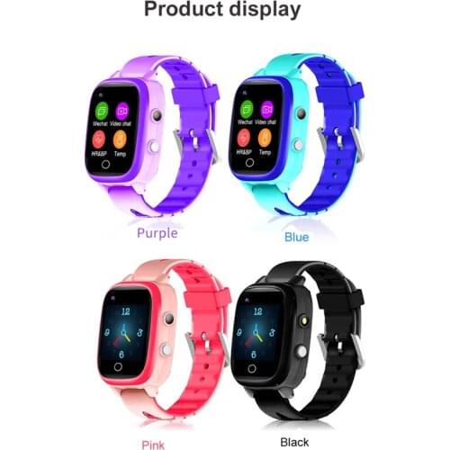 T5S Kids Smart watch 4G GPS WIFI Measuring body temp 24hours Heart rate Tracker SOS Video Call for Children Anti Lost Monitor