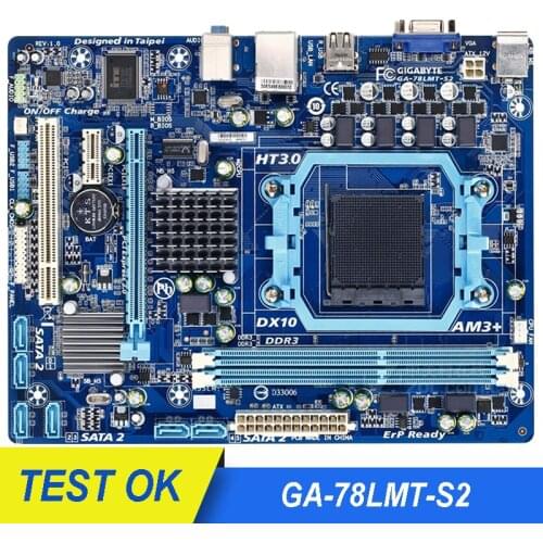 For Gigabyte GA-78LMT-S2 Desktop Motherboard AMD 760G GA-78LMT-S2Socket AM3 AM3+ DDR3 16GB Micro-ATX Desktop Mainboard Used
