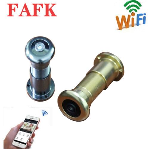 V380 wifi door eye camera Mini Peephole Door WifI IP Camera Lens Wide Angle FishEye180degrees Build-In IR 940nm TF card Slot