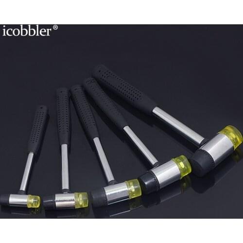 Double-Faced Soft Mallet, Rubber and Nylon Hammer for Home Improvement Glazing Window Beads or Leather Craft Punch Carving Tool