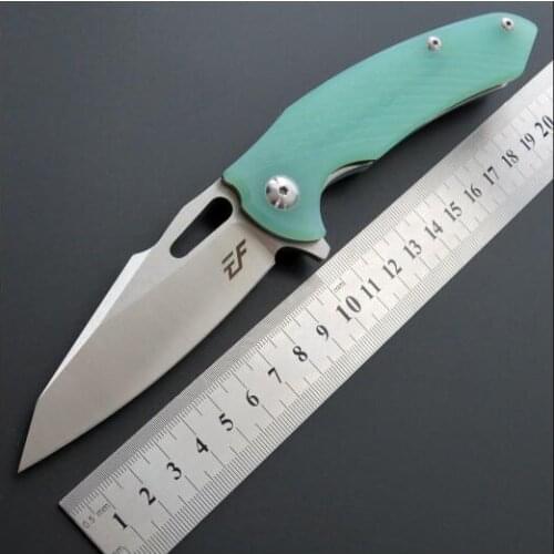 EF28 2 Colors Ball Bearing Folding Knife D2 Blade G10 Handle Tactical Hunting Camping Pocket Survival Knife Xmas Gift for Man