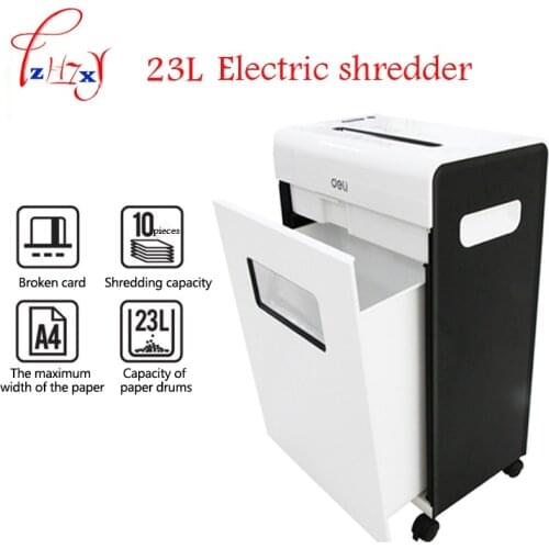 Electric Paper shredder Mute file grinder Destroy Document Files 23L large household o-ffice file paper shredder 3*15mm