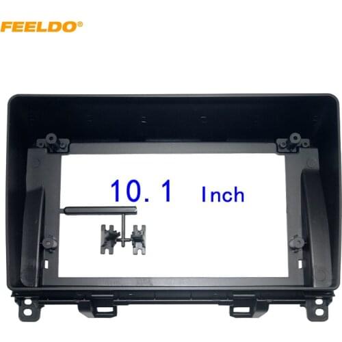 FEELDO Car Audio 2DIN Fascia Frame Adapter For Honda Fit 10.1" Big Screen Dash Fitting Panel Frame Kit #HQ6794