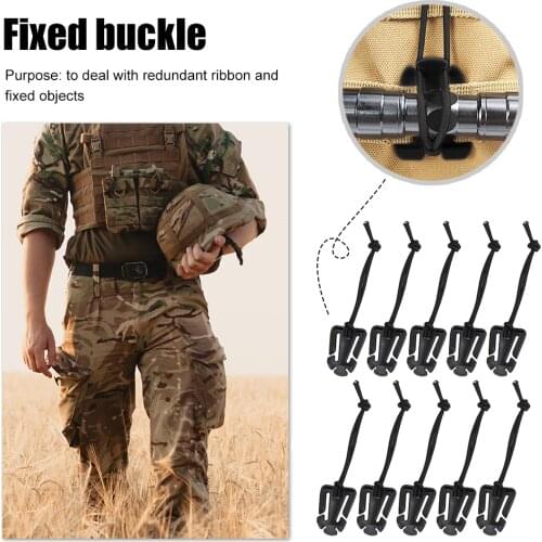 Molle Backpack Carabiner EDC Tool Elastic Rope Webbing Buckle Outdoor Travel Kit for Outdoor Camping Hiking Climbing Accessories