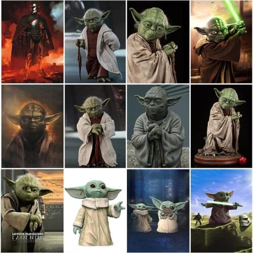 Diamond Embroidery Paintings Disney Full Square/Round Cartoon Baby Yoda Cross Stitch Kit 5D Mosaic Home Decoration Festival Gift