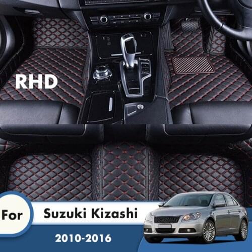 RHD Carpets Rugs For Suzuki Kizashi 2016 2015 2014 2013 2012 2011 2010 Leather Car Floor Mats Custom Auto Accessories Interior