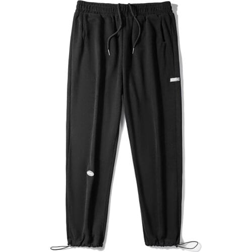 KKSKY Mens Joggers Pants Autumn Solid Loose Sport Pants for Men Sweatpants Streetwear Polyester Casual Black Trousers Masculino