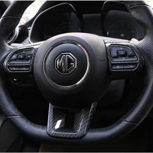 For MG 6/5 ZS 17-21 Interior decoration frame steering wheel button patch