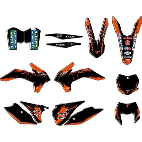 Fairing Sticker for KTM EXC XCW XCF-W 125 250 350 450 2014-2016 Customized Number Name Graphics Decals Kit