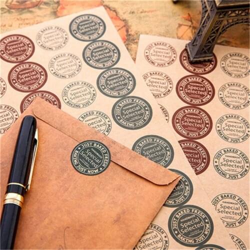 5PCS Vintage Seal Paper Postmark Stickers Aesthetic Cartoon Sticker For Letter Notebook Scrapbooking DIY Stationery Journal