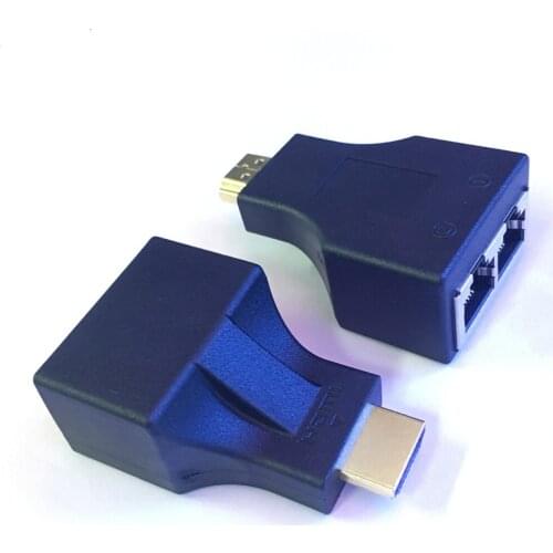 Optimal Shop 30M/100 Feet HDMI Dual RJ45 CAT5E CAT6 UTP LAN Ethernet HDMI Extender Repeater 1080P For HDTV HDPC PS3 STB