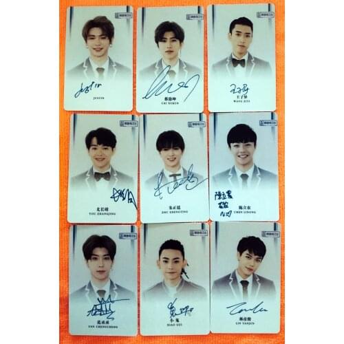 Signed IDOL PRODUCER NINE PERCENT autographed cards 9 cards set RP reprnted version official 062018
