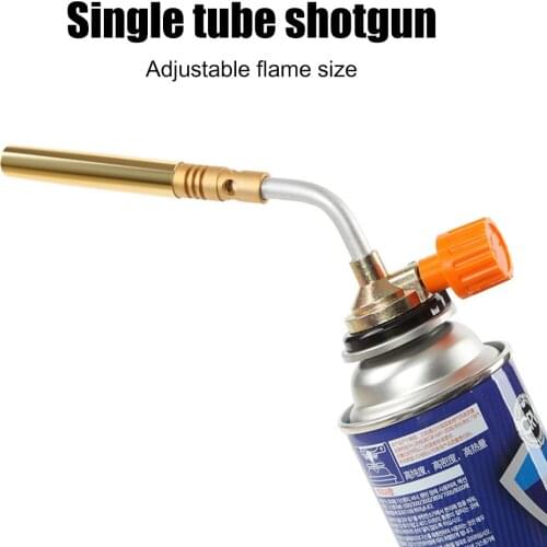 Portable Mini Butane Burning Welding Gas Torch Adjustable Flamethrower Camping BBQ Baking Head Soldering Heat Gun Welding