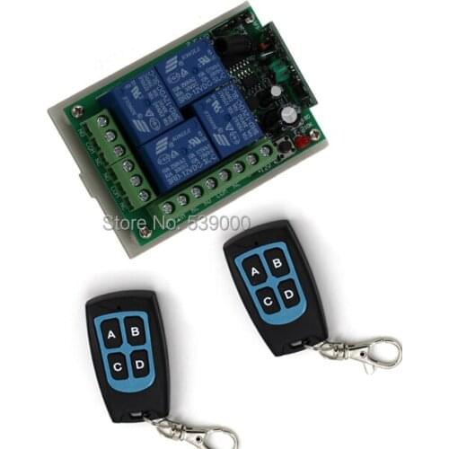 Remote Control Switch DC12V 4CH Relay Receiver Controller Transmitter Remote Control 4 CH Relay Transmitter