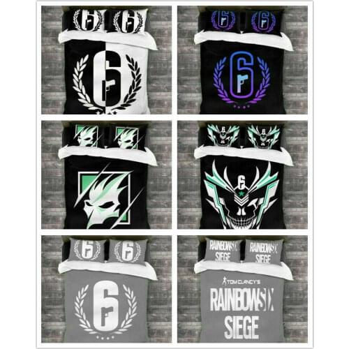 Rainbow Six Siege Home Textile Pillow Case 3D Duvet Covers Comforter Bedding Sets Bed Set Home Decor Bedding