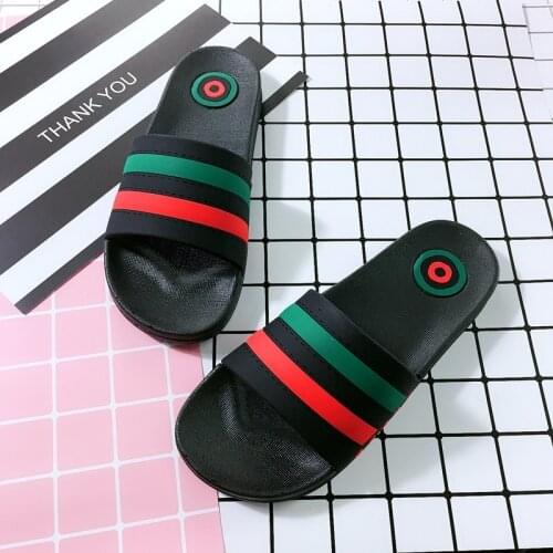 Fashion Stripes Summer Children Slippers Girls Bathroom Slippers Non-slip Boys Beach Sandals Home Kids Shoes Outdoor Flip Flops