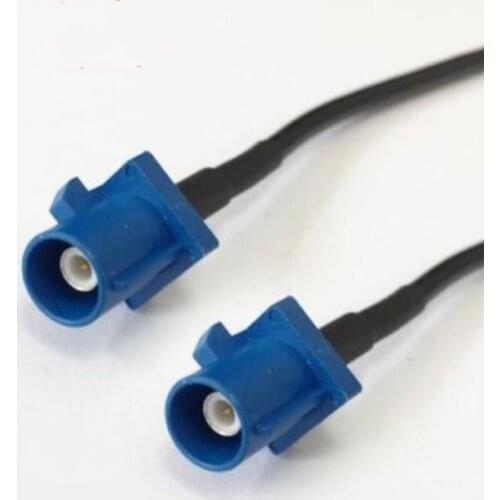 FAKRA Blue C Type Male Plug To FAKRA Blue C Type Male Plug Connector For Vehicle GPS Conversion Connection Wire 15cm