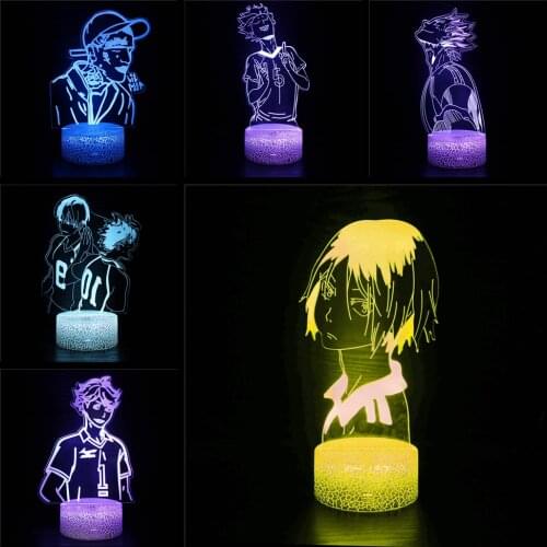 3D light LED cartoon anime volleyball teenager bedroom decoration bedside touch children girl birthday gift Christmas night ligh