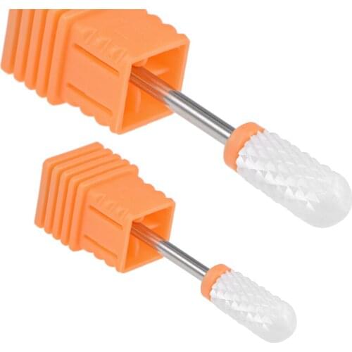 Uxcell Ceramic Nail Drill Bits 3/32 Inch Nails File Bit for Manicure Pedicure LL54-2pcs