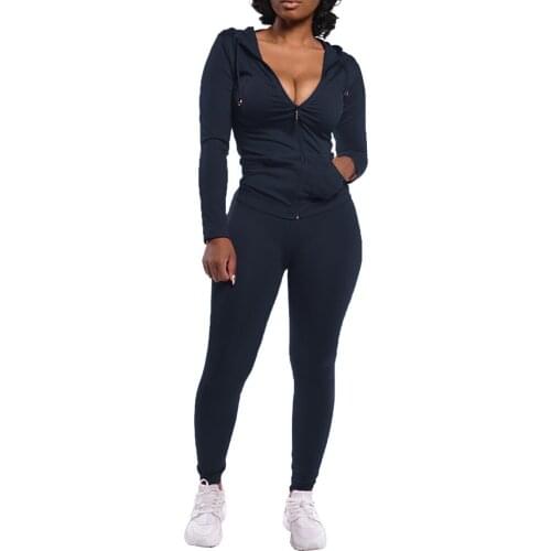2 Piece Set Women Suit Outfit Two Piece Set V-neck Top Legging Sweatpants Set Hoodie Set Female Sweatshirt Pants Tracksuit #G2