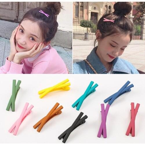 1Pcs Girl Pin Hairpin Clip Candy Color Hair Clip Pin Barrette Hairpin Hair Accessories Side Clip Beauty Styling Tools