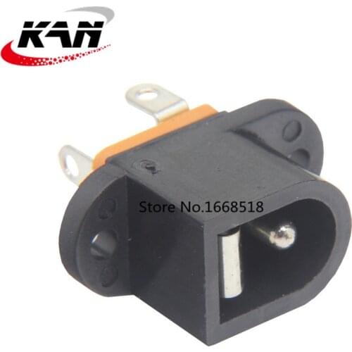 10Pcs DC-016 DC Power Socket Jack Connector with Ear DC016 PIN=2.0mm 3Pin DIP Needle Size Adaptation 5.5mmx2.1mm Power Plug