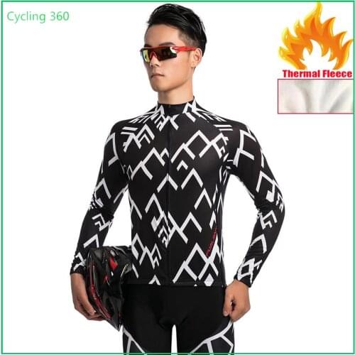 2018 Winter Cycling Clothing Long Maillot Ciclismo Hombre Cycling Jersey Bike Fitness Sportswear Mens Ropa Ciclismo W07 XS-3XL