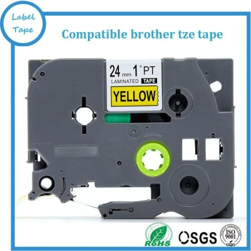 24mm black on yellow compatible tze tape for p touch label tape printer tz651 tze-651 tze651