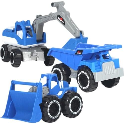 3pcs Excavator Sand Truck Children Simulation Engineering Vehicles Excavator Inertia Car Boys Toy Truck Beach Toy Car for Kids