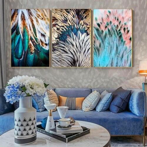 5D Diy Diamond Painting Abstract Gold Green Pink Feather Full Square Round Rhinestone Embroidery Cross Stitch Kits MosaicZP-2903