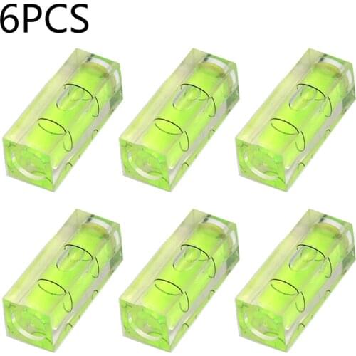 6Pcs Square Mini Spirit Level Bubble Small Leveller For Leveling Tubular 15*15*40mm Level Measuring Tools