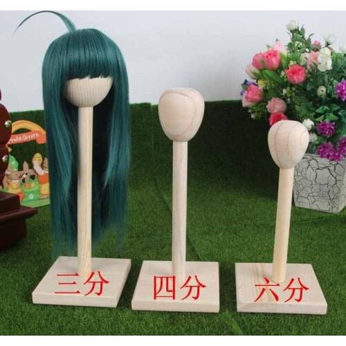 Doll Accessories Wooden Doll Hair Wig Stand For SD DOD BJD Doll 1/3 1/4 1/6