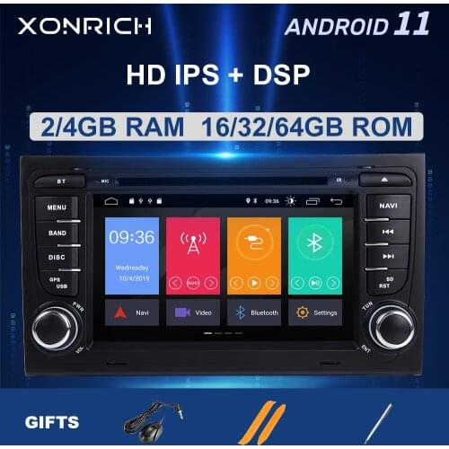4GB DSP 2 Din Android 10 Car Multimeida DVD Player For Audi A4 B8 S4 B6 B7 RS4 8E 8H B9 Seat Exeo 2002-2008 Radio GPS Navigation