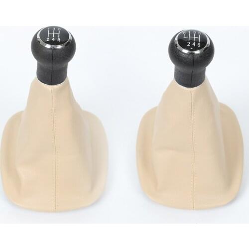 Beige 5/6speed Car Leather Gear shift knob for VOLKSWAGEN PASSAT B5 (96-05)