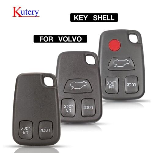 Kutery 2/3/4Buttons Remote Car Key Shell Cover Case For Volvo S40 S60 S70 S80 V40 V70 C70 XC90 XC70 Replacement Auto Key Case
