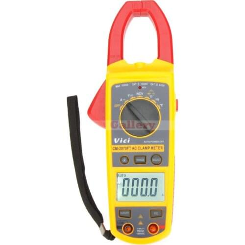 Vici VICHY CM-2070FT Auto Range Digital AC Clamp Meter w/Temperature Capacitance Frequency & NCV Test