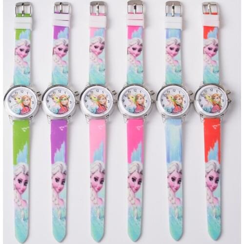 Disney Frozen Elsa Princess Colorful Glow Toys Watch Marvel Spiderman Cartoon Anime Figure Childrens Flash Clock Wristband