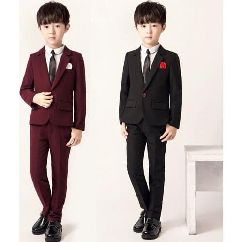 Children Suit Baby Boys Suits Kids Boy Blazer Boys Formal Suit For Weddings Boys Clothes Set Jackets + Pants 2pcs 4-12Y