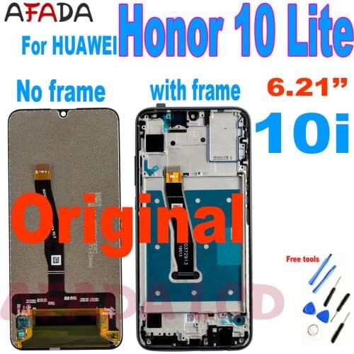 Original For Huawei Honor 10 Lite honor10 Lite LCD Display Touch Screen Assembly With Frame For honor10 lite 10i HRY-LX Display