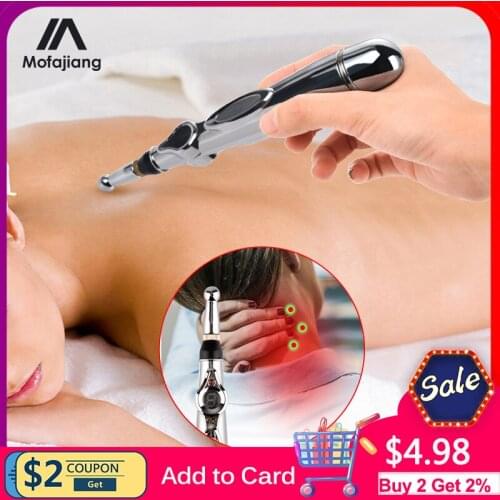 Electronic Acupuncture Pen Electric Meridians Laser Therapy Heal Massage Pen Meridian Energy Pen Relief Pain Tools Body Massager